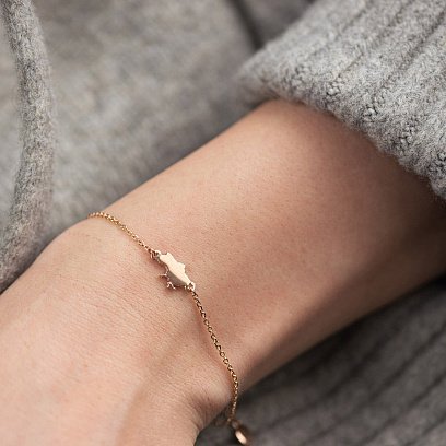 Браслет "Карта України" у червоному золоті з2092к №4