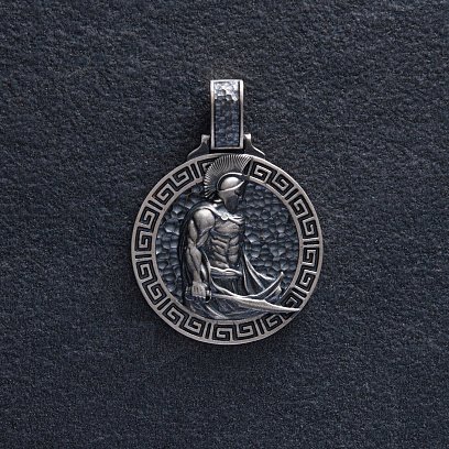 Чоловічий срібний кулон "Воїн. Ave, Caesar, morituri te salutant" 320п №3