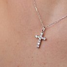 Хрестик у білому золоті з діамантами пб0315mr от ювелирного магазина Оникс - 1