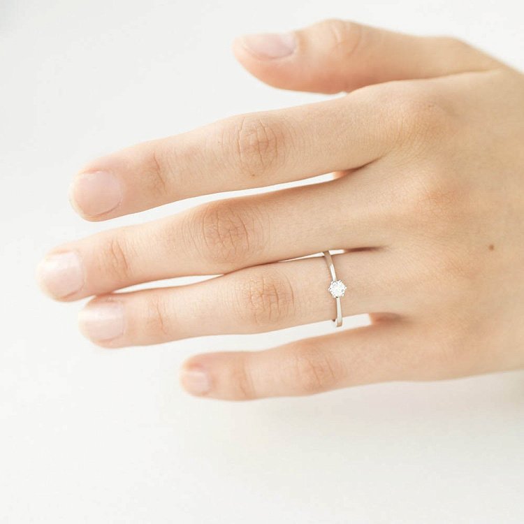 Золота заручальна каблучка з діамантом JR99103 від ювелірного магазину Онікс - 3