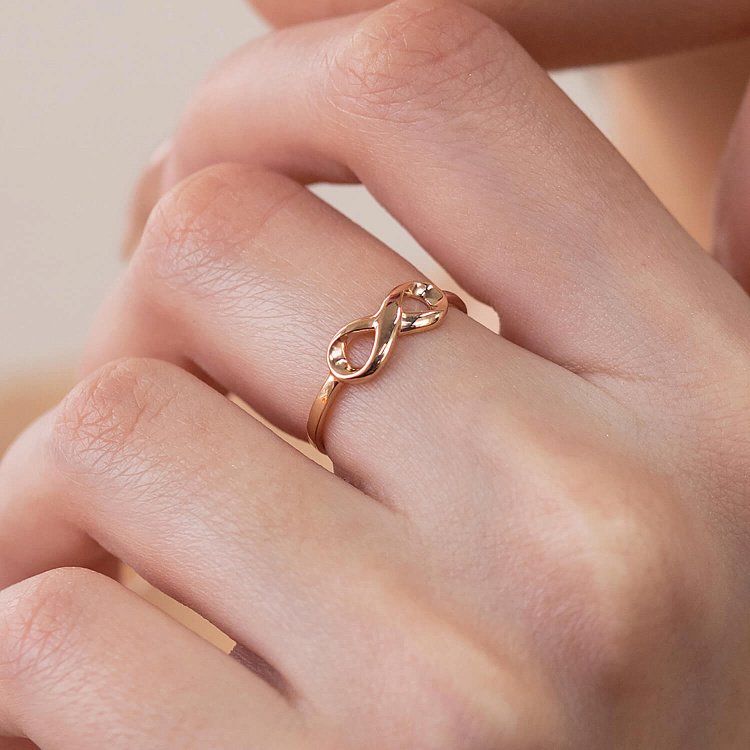 Золотое кольцо "Бесконечность" к05645 от ювелирного магазина Оникс - 4