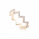 Золотое кольцо с фианитами к05333 от ювелирного магазина Оникс