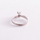 Золотое помолвочное кольцо (фианит) к02955 от ювелирного магазина Оникс - 3