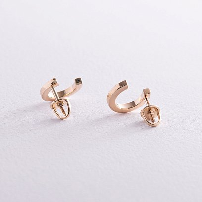 Серьги - пусеты "Мэрилин" в желтом золоте с08178 №10