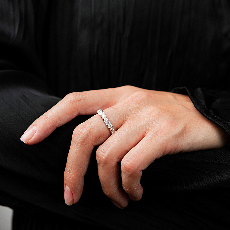 Золота каблучка з діамантами кб0646ri від ювелірного магазину Онікс - 3