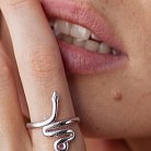 Кольцо "Змея" в белом золоте к07616 от ювелирного магазина Оникс - 4