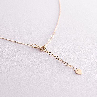 ?Кольє "Місяць" з фіанітами (жовте золото) кол02312 №5