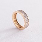 Золотое кольцо с фианитами к03359 от ювелирного магазина Оникс