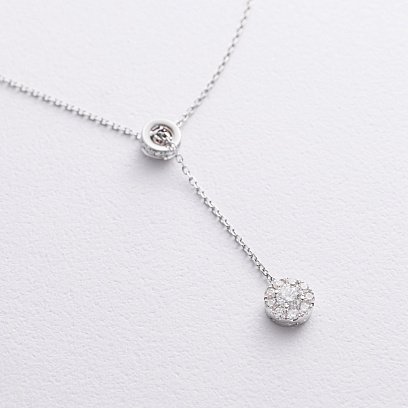 Золоте кольє - краватка з діамантами колб0150mi №5