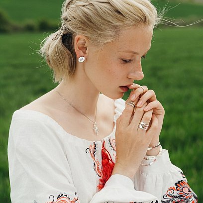 Срібна каблучка "Моя Україна" 112211 №5