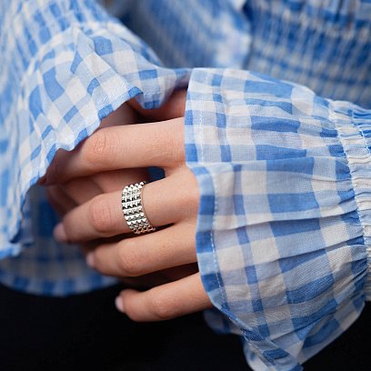 Широка срібна каблучка "Б'янка" 112692 №13