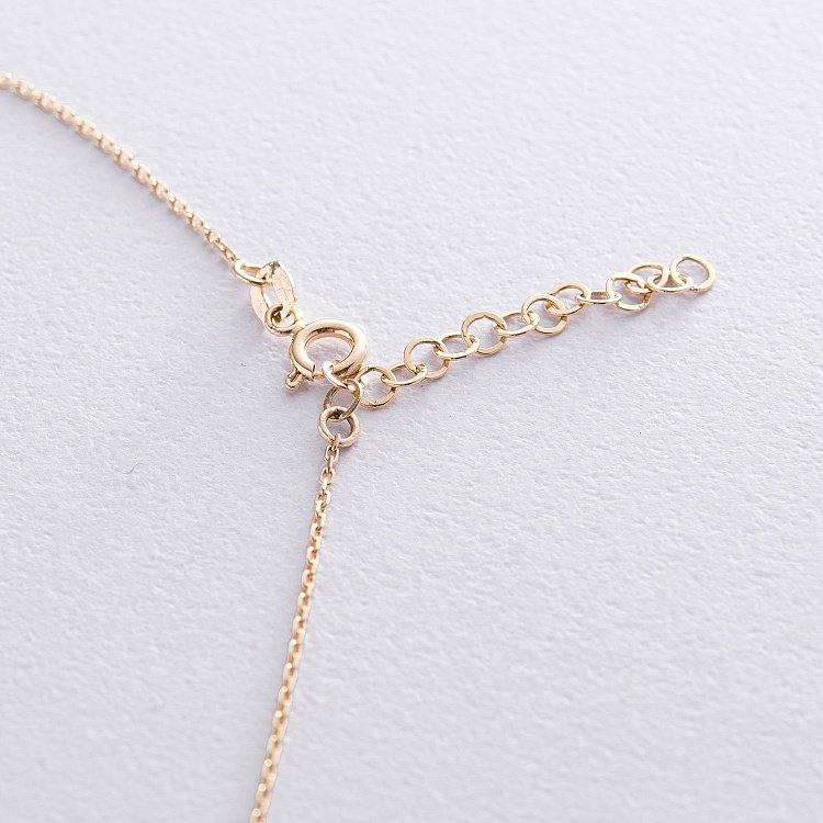 Колье "Клевер" в желтом золоте (малахит) кол01693 от ювелирного магазина Оникс - 4