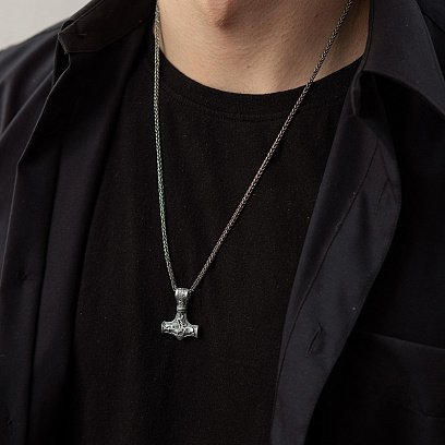 Серебряная подвеска "Молот Тора" 132753 №4