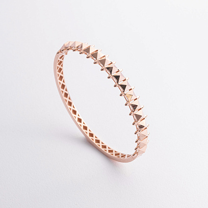 Жорсткий браслет "Clara" у червоному золоті б05584