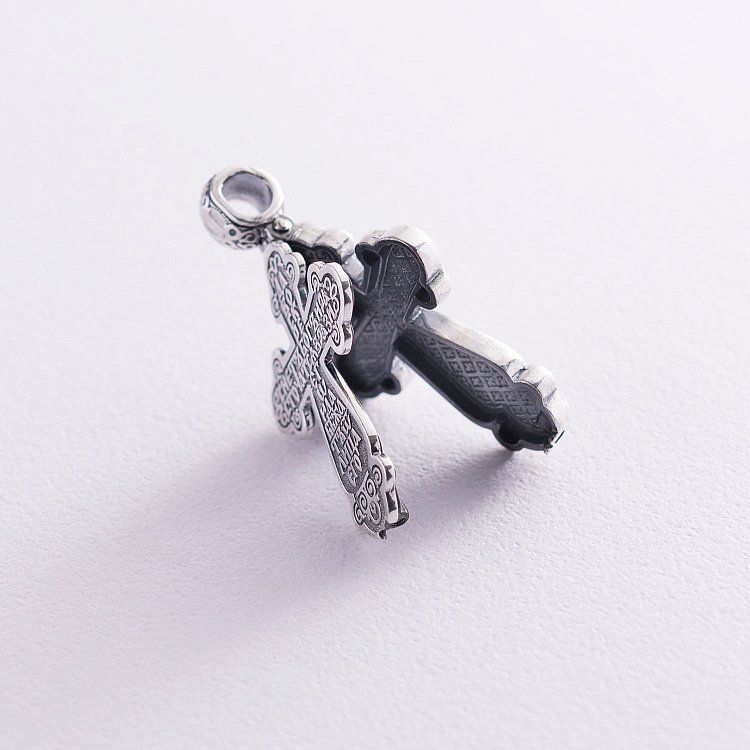 Срібний Хрестик - Мощевик з розп'яттям 131677 від ювелірного магазину Онікс - 4