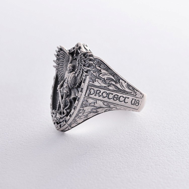 Серебряное кольцо "Архангел Михаил" 1143 от ювелирного магазина Оникс - 8