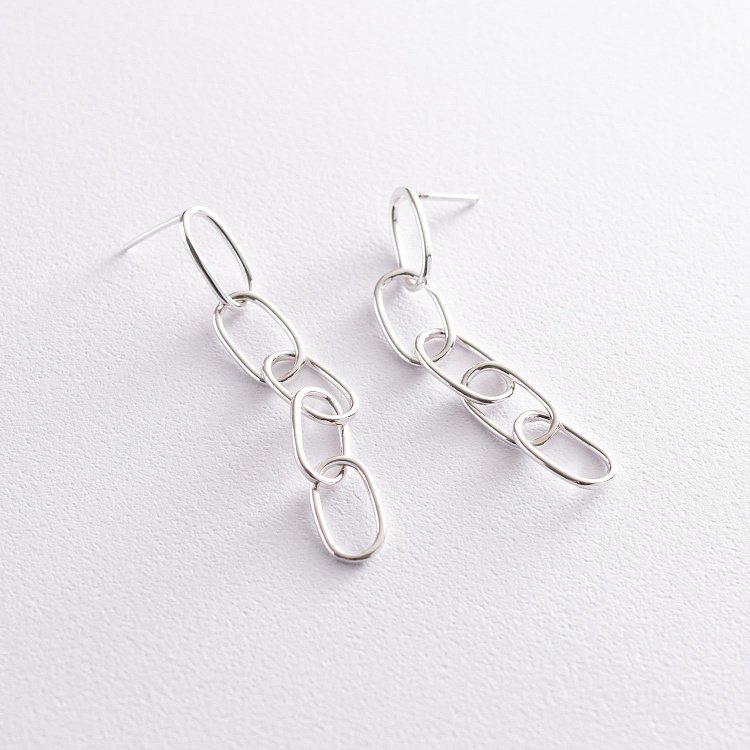 Серебряные серьги "Свобода" 122847 от ювелирного магазина Оникс - 4