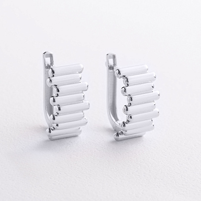Сережки "Agnes" у білому золоті с09716