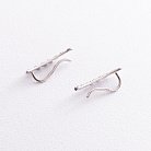 Срібні сережки - клаймбери "Листочки" 122352 от ювелирного магазина Оникс - 4