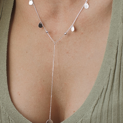 Кольє "Крапельки" в білому золоті кол01620 №3