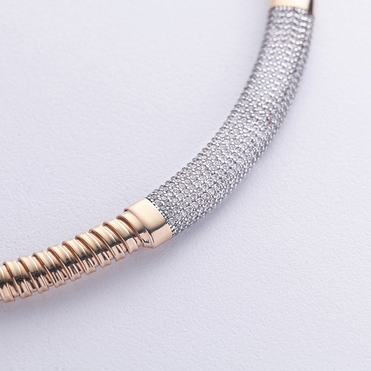 Золоте кольє "Diana" з фіанітами кол01493 від ювелірного магазину Онікс - 1