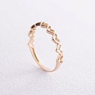 Кольцо "Сердечки" в желтом золоте к07189 от ювелирного магазина Оникс - 3