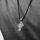 Срібний православний хрест з чорнінням 132488 от ювелирного магазина Оникс - 1