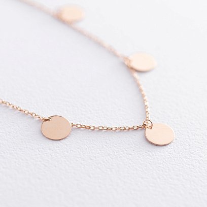 Золотой браслет "Монетки" б04025 №3