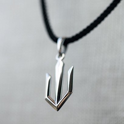 Срібна підвіска "Герб України - Тризуб" 7350 №4