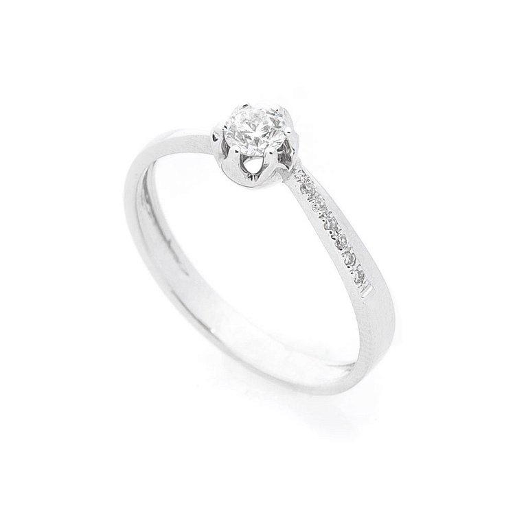 Золота каблучка з діамантами кб0047 Золота каблучка з діамантами кб0047 від ювелірного магазину Онікс