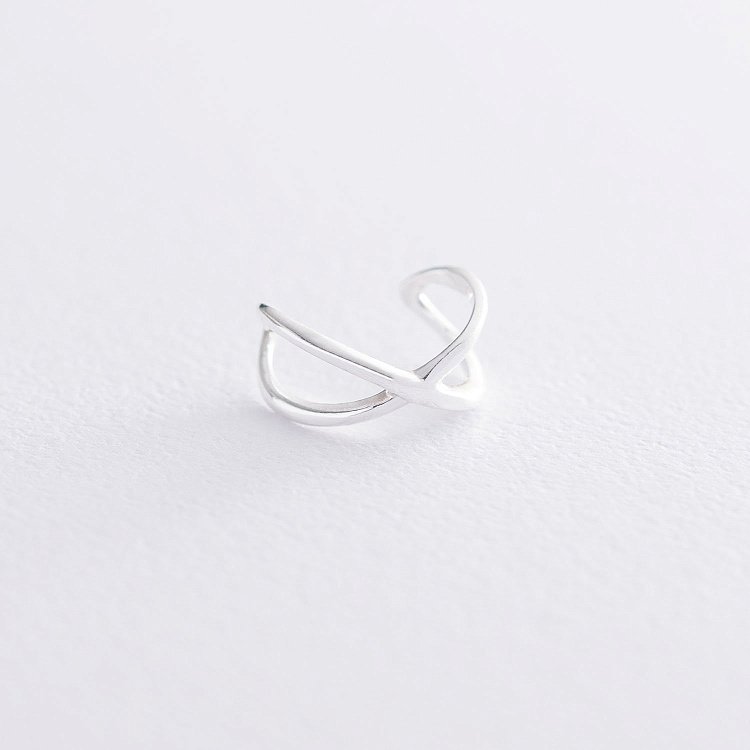 Серьга - каффа в серебре 122665 от ювелирного магазина Оникс - 8