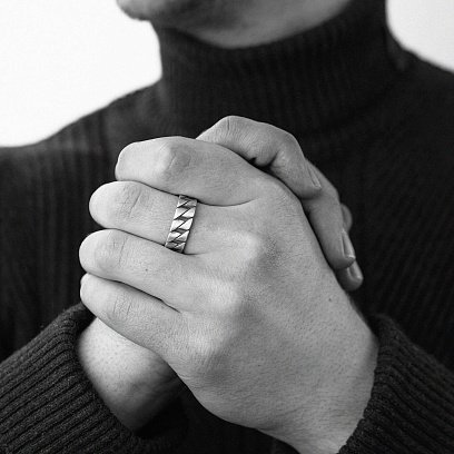 Серебряное кубинское кольцо 112713 №17