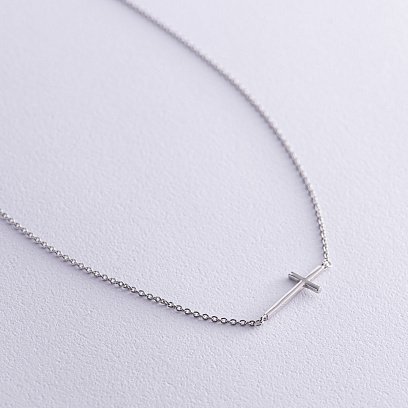 Серебряное колье "Крестик" 1094 №2