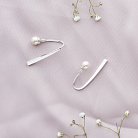 Срібні сережки з перлами 122351 от ювелирного магазина Оникс
