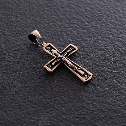 Православный крест (чернение) п01613 №2