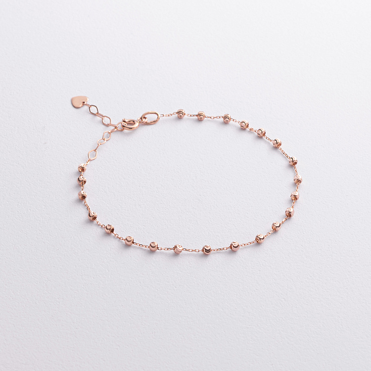 Браслет "Шарики" в красном золоте б05726 Браслет "Шарики" в красном золоте б05726 от ювелирного магазина Оникс