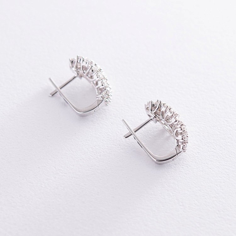 Золотые серьги с бриллиантами MR17583Egm от ювелирного магазина Оникс - 2