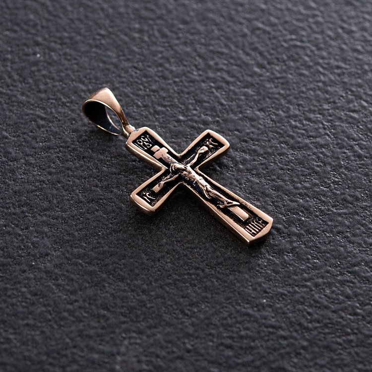 Православный крест (чернение) п01613 от ювелирного магазина Оникс - 1