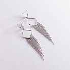 Срібні сережки "Дощ" 122323 от ювелирного магазина Оникс