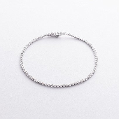 Браслет Теніс у білому золоті з білими діамантами бб0056lg