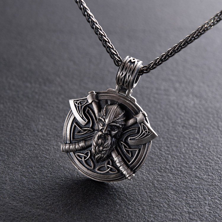 Срібний кулон "Вікінг із сокирами" 266 від ювелірного магазину Онікс - 8