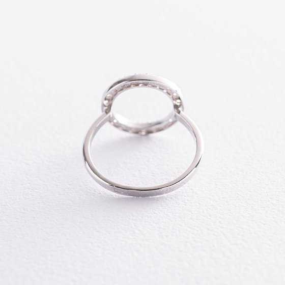 Серебряное кольцо "Круговорот" с фианитами 112577 №5