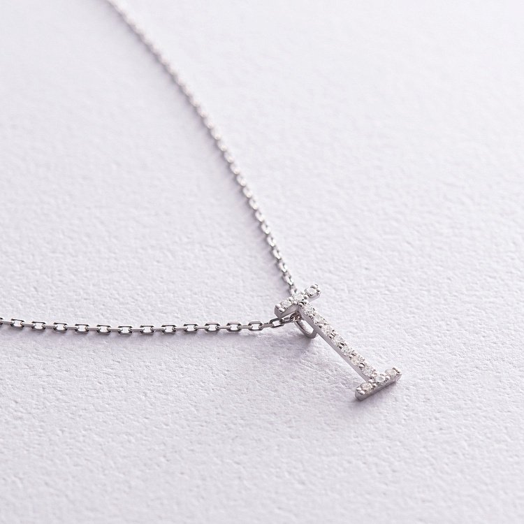 Золотое колье с буквой " І " с бриллиантами 133771121 от ювелирного магазина Оникс - 2