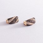 Золоті сережки з діамантами LED0776 от ювелирного магазина Оникс - 3