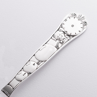 Срібна чайна ложка "Дівчинка з кульками" (метрика народження) 6343-B №3