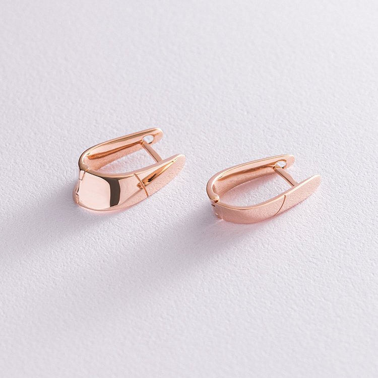 Золоті сережки "Мінімалізм" на англійській застібці с07551 від ювелірного магазину Онікс - 2