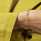 Жесткий браслет "Фантазия" в желтом золоте б05834 от ювелирного магазина Оникс - 5