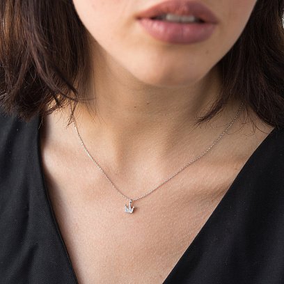 Срібне кольє "Корона" 18884 №4