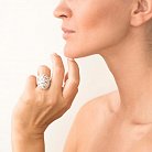 Золотое кольцо с эмалью к00701 от ювелирного магазина Оникс - 3