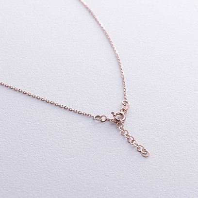 Золотое колье с одним камнем (бриллиант) колб0113di №5